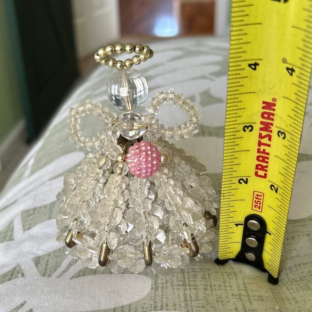VTG Sparkly Glass Dainty Faith Based Angel Accent Decor Figurine - Picture 7 of 9